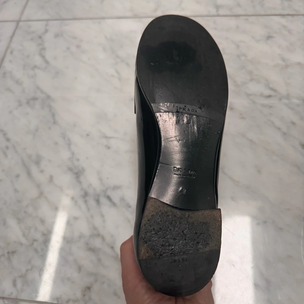 Prada Black Patent Leather Loafers IT 41 US 11 - Picture 10 of 11